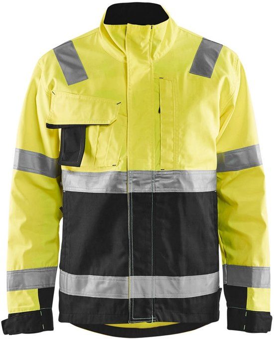 Blåkläder 4064-1811 Jack Ongevoerd High Vis klasse 3 Geel/Zwart maat L