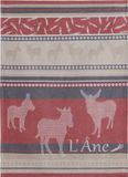 Coucke Les Anes - Theedoek van katoenen jacquard met print 50 x 75 cm