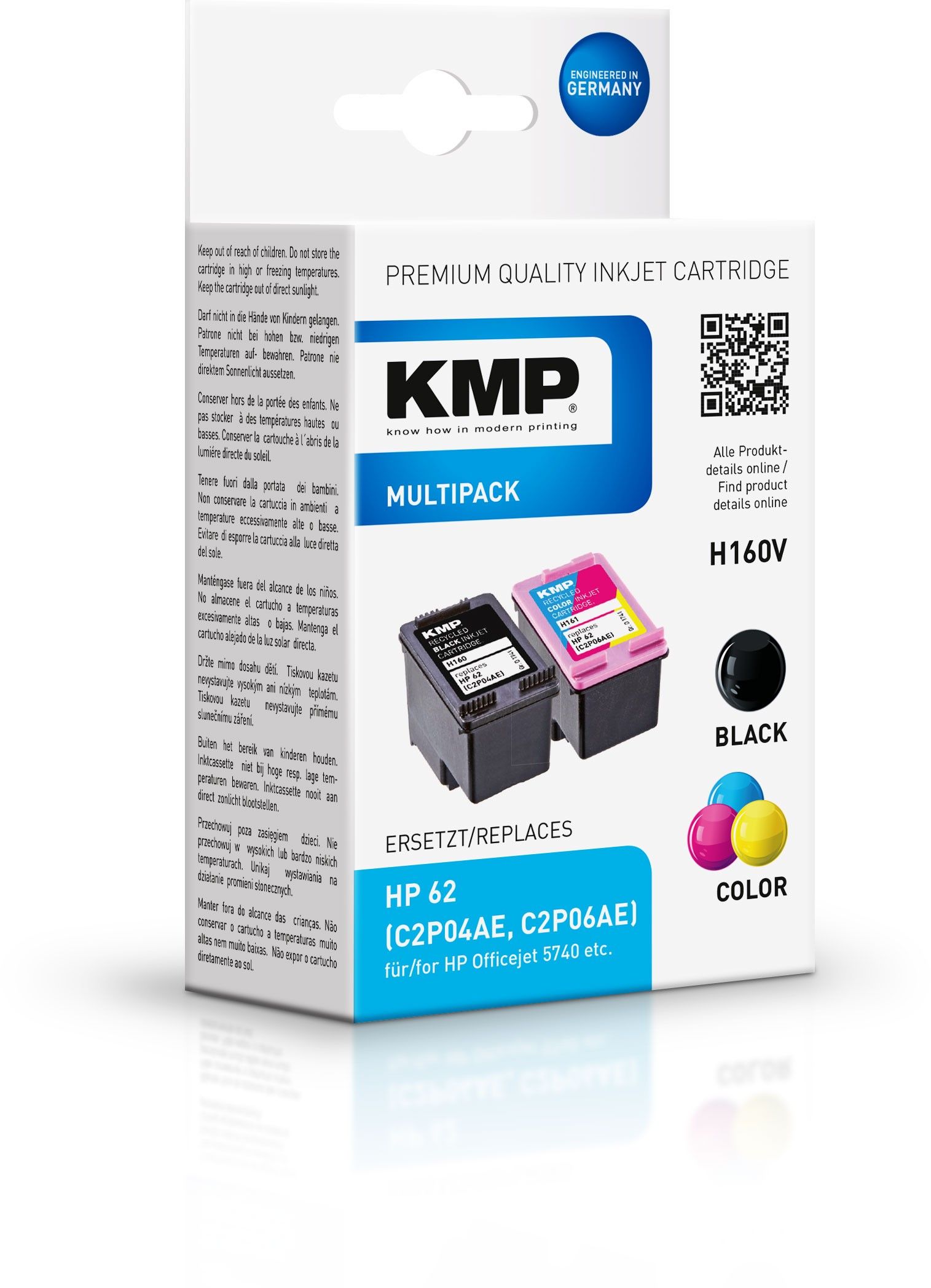KMP 1741,4805 Inktcartridge - Cyaan, Geel, Magenta, Zwart - HP - Multipack
