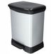 Curver Decobin Pédale - 30L - Métallique - Argent