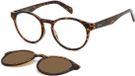 Polaroid Leesbril PLD0031 Met Zonneclip-Havanna-+3.00