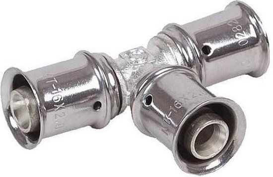 KeKelit Kelox T-stuk - 16mm pers messing