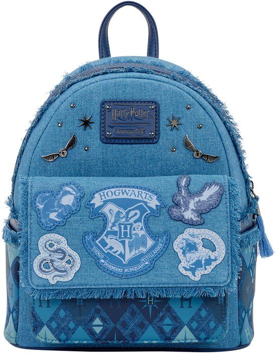 Harry Potter Loungefly - Hogwarts Denim Unisex Mini rugzak - donkerblauw