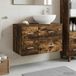 Maison Exclusive - Ensemble de meubles de salle de bain, 2 pièces, chêne fumé