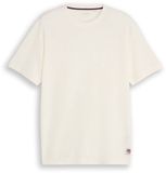 Tom Tailor - T-shirt à structure gaufrée - Taille S - Gardenia White