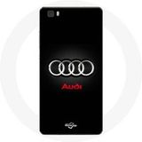 Audi Etui voor Huawei P8 Metaal Zwarte Achtergrond Maniacase