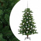 vidaXL Sapin de Noël artificiel avec boules 150 cm 150 LED Blanc chaud