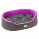 Ferplast Dandy Indoor Hondenkennel - Afneembaar, Wasbaar Kussen, Katoenen Hoes met Zachte Vulling, Bed voor Middelgrote Honden, 80 x 55 xh 18 cm, Paars