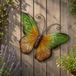 Anna's Collection Wanddecoratie vlinder - groen - 44 x 32 cm - metaal