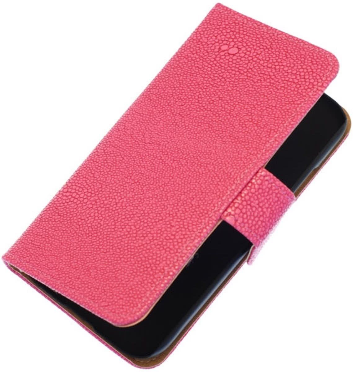Best Cases Roze Ribbel booktype wallet cover hoesje voor Samsung Galaxy Note 3