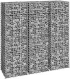 vidaXL Schanskorf plantenbakken 3 st verhoogd 30x30x100 cm ijzer
