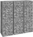 vidaXL Schanskorf plantenbakken 3 st verhoogd 30x30x100 cm ijzer