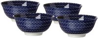 Ritzenhoff & Breker Shell set Royal Reiko, 4-delig, 15,5 cm diameter, 650 ml, porseleinen servies, blauw-wit