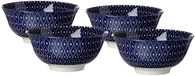 Ritzenhoff & Breker Shell set Royal Reiko, 4-delig, 15,5 cm diameter, 650 ml, porseleinen servies, blauw-wit