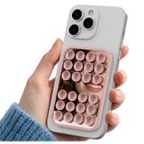 AhaStyle WG206 Support de téléphone à ventouse en silicone avec miroir intégré - Rose