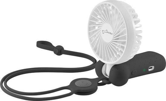 Bone Collection Bone Lanyard Opvouwbare Ventilator - mini-USB-ventilator, zakventilator, oplaadbare opvouwbare handventilator met koord