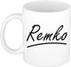 Bellatio Decorations Remko Naam koffiemok - beker - met sierlijke letters - wit
