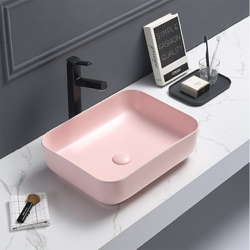 Badkamerplanet Waskom Minerva Color Line Pastel Roze (mat) - Keramiek