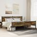 Maison Exclusive - Cadre de lit en métal sans matelas Chêne fumé 200x200 cm