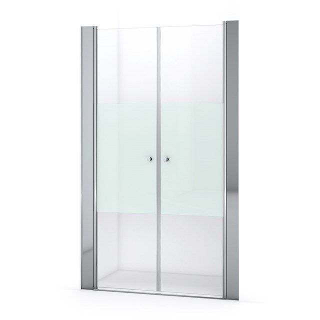 Maxaro Douchedeur Zircon Comfort 125cm Pendeldeur Matte Strook Chroom