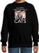 Bellatio Decorations Kitten Kersttrui sweater - All I want for Christmas is cats - Zwart - Kinderen - 134/146