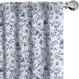 ABAKUHAUS Aquarel Gordijnen - 2x75x225 cm - Blauw/Wit