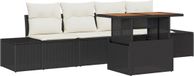 vidaXL Banc de jardin - Noir - Polyrotin