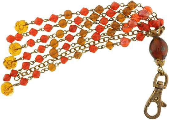Behave® Vintage tassen hanger - bruin goud-kleur - 17 cm