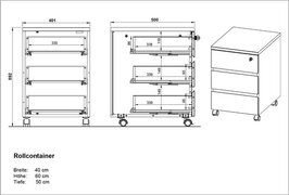 Germania Ladeblok Germania 4264-549 600 x 410 x 500 mm Antraciet, eiken