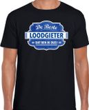 Bellatio Decorations Shoppartners Bv Cadeau t-shirt voor de beste loodgieter voor heren - zwart met blauw - loodgieters - kado shirt / kleding - vaderdag / collega L