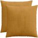 vidaXL Kussensloop - 2 stuks - ALMELO - Geel - 70 x 70 cm - corduroy