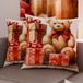 PETTI Artigiani Italiani - Set van 2 kussenslopen van microvezel, kerstdecoratie, beer 02