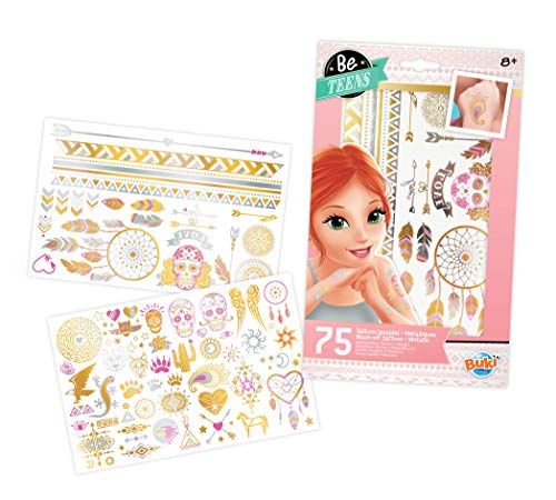 Buki France BUKI TA002 - Be Teens - 75 afwasbare tattoos - Metallic