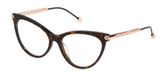 Philipp Plein Plein Flawless Vpp037s Lunettes de vue femme Havane œil de chat 54mm