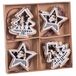Set van 8 houten hangers, 6 cm