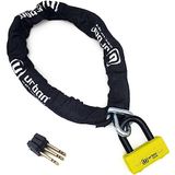 URBAN UR75150 High Security Motorcycle Anti-diefstal kettinghangslot goedgekeurd Classe SRA, Mini U-schijfslot + ketting ø15, 150 cm