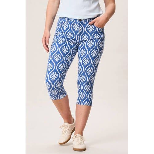Miss Etam slim regular waist capri blauw
