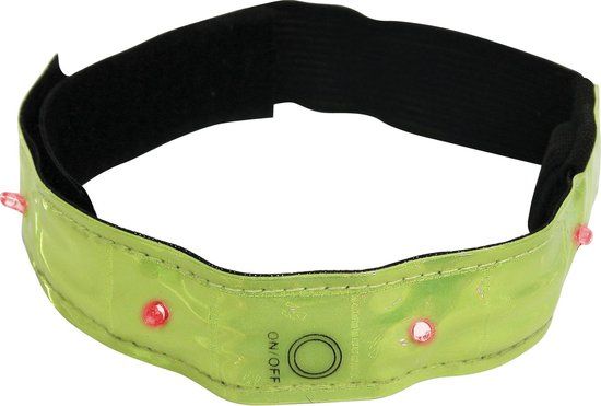 Dresco Reflectie-armband Led 100 cm Geel Unisex