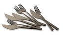 Echtwerk Pizzabestekset, steakbestekset, dinerservies 8-delig voor maximaal 4 personen, Met 4 roestvrijstalen pizzamessen en 4 roestvrijstalen pizzavorken, Black Edition, EW-PK-2208S