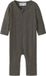 NAME IT NBMWANG WOOL NEEDLE NIGHTSUIT SOLID - Baby - Pyjama - 100% Merinowol - Gestreept - Korte mouw - Morel - Maat 50