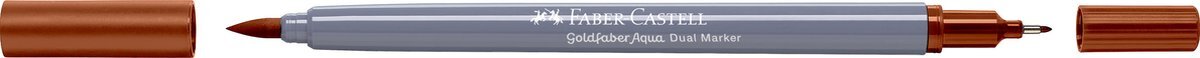 Faber-Castell - Duo aquarelmarker Goldfaber - gebrande oker 187 - brush / 0,4mm - FC-164687