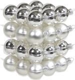 Othmar Decorations Bv 72x Boules de Noël en verre argenté 4 cm - mat/brillant