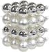 Othmar Decorations Bv 72x Boules de Noël en verre argenté 4 cm - mat/brillant