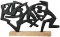 Gilde handwerk Decoratie object Sculptuur "Acrobatics" H 31 cm B 52 cm Mangohout