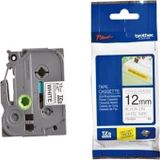 Brother P-TOUCH TZE-S231, Kassette mit laminiertem Band, 12 mm, schwarz auf weiß, extra starke Haftung