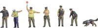 NOCH 35010 N Duitse politieagenten in groen uniform figuren Geverfd, Staand
