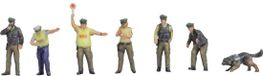 NOCH 35010 N Duitse politieagenten in groen uniform figuren Geverfd, Staand