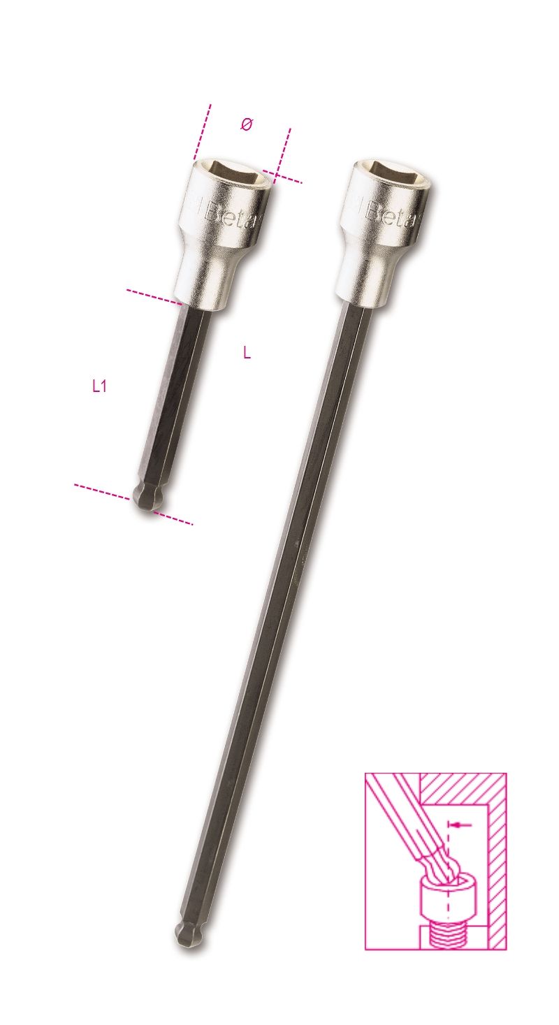 Beta Beta Dopsleutels met kogelkop aansluiting voor inbusschroeven 920BP 6XL - 009200496