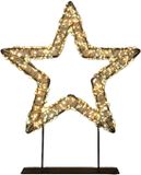 Anna's Collection Verlichte ster/decoratie ster - metaal - warm wit licht - D36 cm - 800 micro led lampjes - kerstverlichting