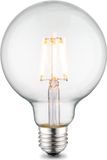Home Sweet Home - Edison Vintage E27 LED filament lichtbron Globe - Helder - 9.5/9.5/13.5cm - G95 Deco - Retro LED lamp - 6W 550lm 3000K - warm wit